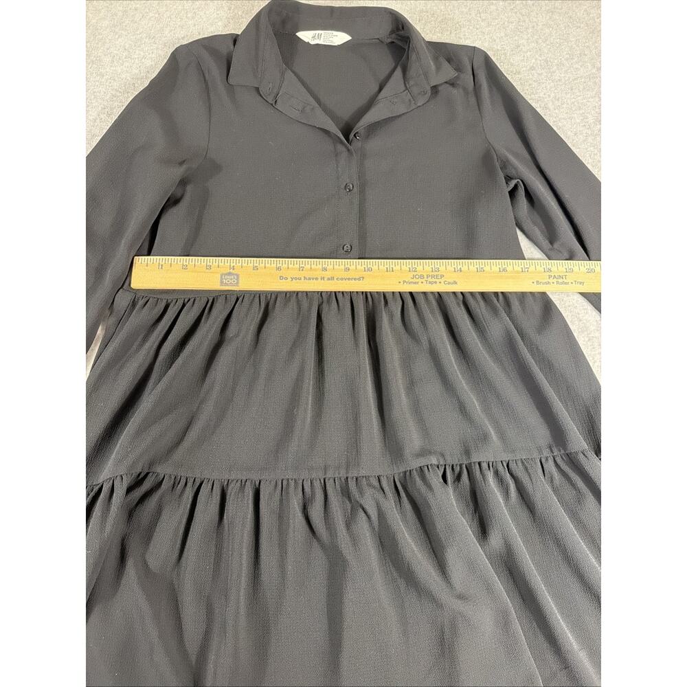 H&M Women’s Black Dress Size 18, Babydoll Dress, 3/4 Sleeve - Picture 3 of 6